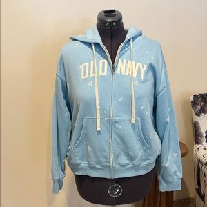 Old Navy Blue Hoodie with White Logo